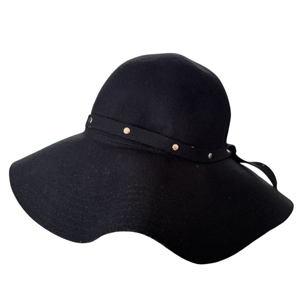 2B Bebe Black 100% Wool Hat NWOT - Picture 6 of 8